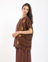 Oversized shirt in printed cotton gauze